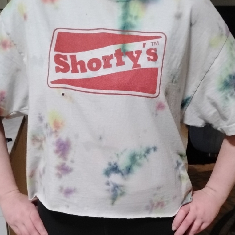 Hanes Multicolor Tie-Dye T-Shirt Shortys Skater